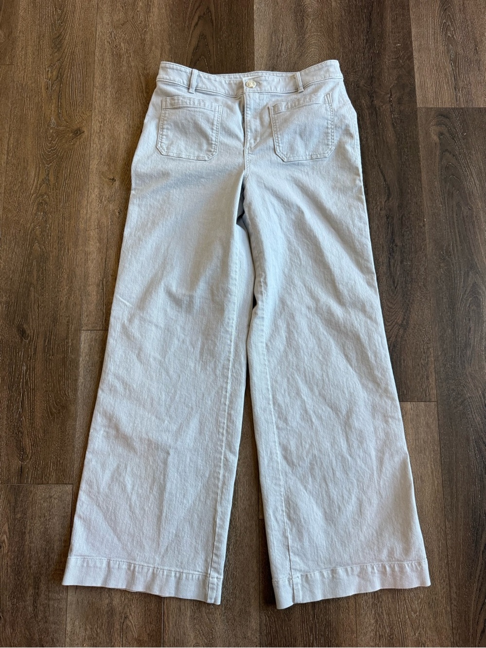 LOFT Wide Leg Pants in Pale Blue